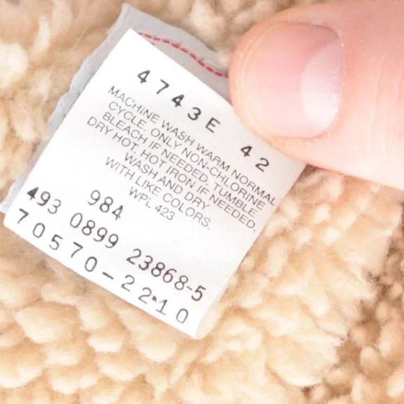 Vintage Levi's Dry Goods Trucker Winter Denim Jacket with Sherpa Lining Medium - Picture 13 of 14